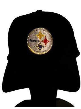 Pittsburgh Steelers Vintage Logo 7 Light Up Hat Strapback Black NFL 90s WORKING